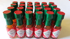 TABASCO Original Red miniature glass bottles for travel-ready flavor enhancement