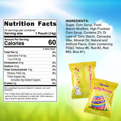 Colorful fruit-flavored jelly beans in a Taboom mini pack.