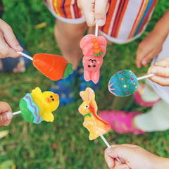 Taboom carrot-shaped lollipops support colorful, shareable Easter treats.