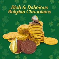 Taboom St. Patrick’s Day favors in gold foil for festive celebrations.