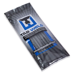 Tabweld Black Plague glue stick grey pack, adhesion test showing solid hold.