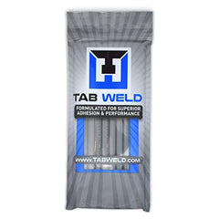 Tabweld Black Plague glue stick grey pack, application step for precise placement.