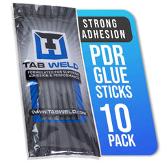 Tabweld Black Plague glue sticks in grey pack, front view for quick repairs.