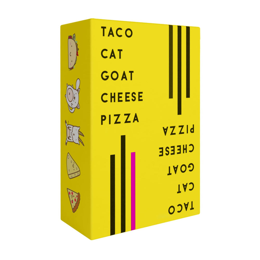 Taco Cat Goat Cheese Pizza card game in action, quick thinking and laughter.