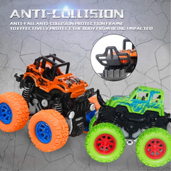 TAESSV Monster Truck green top view emphasizes stable balance on varied surfaces