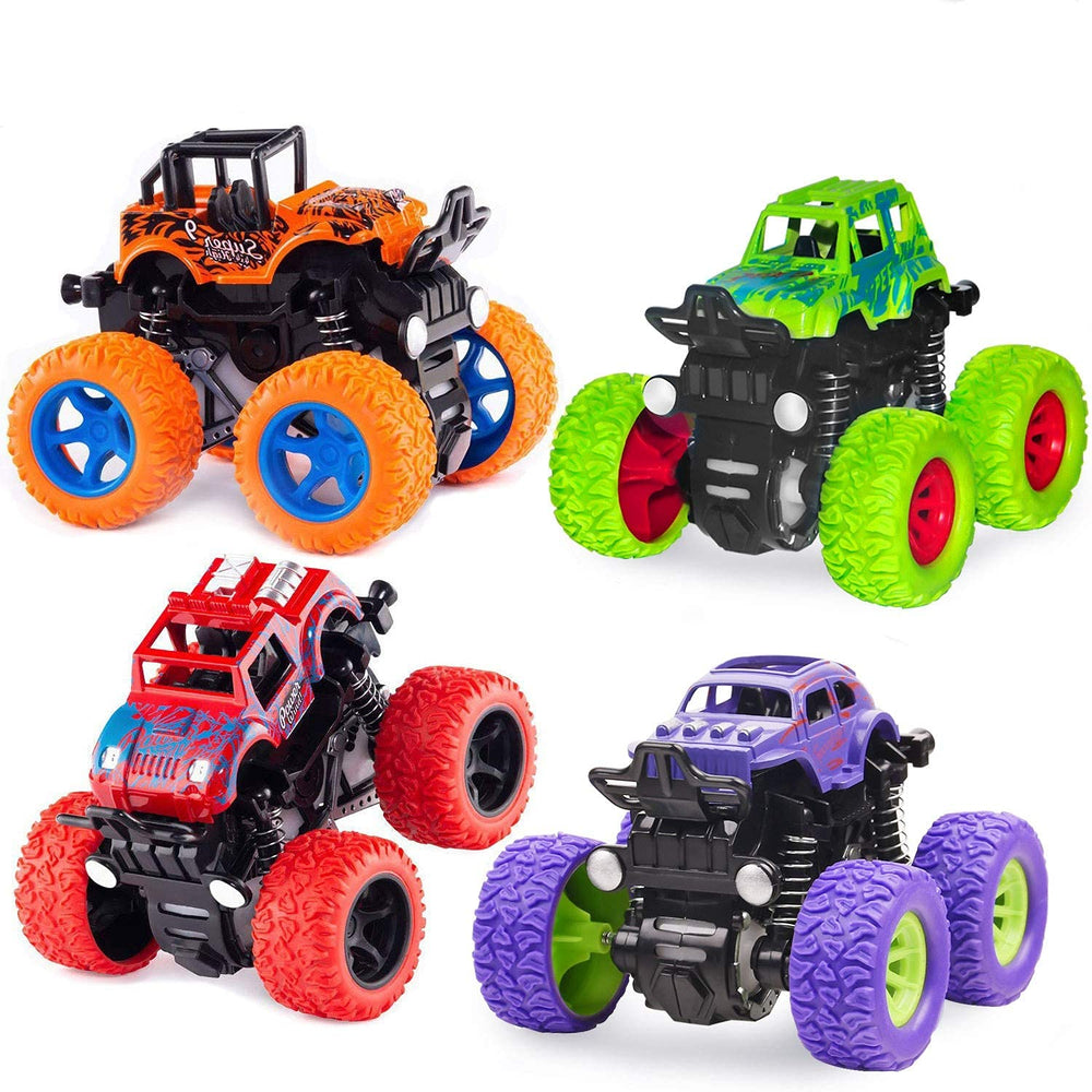 TAESSV Monster Truck red front view shows durable traction for indoor racing