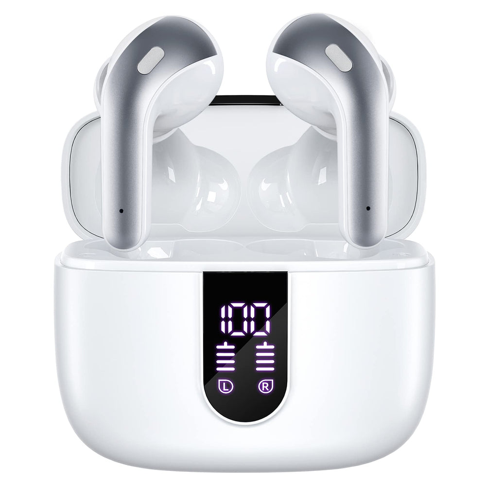 TAGRY X08 case with LED display shows battery levels for case and earbuds