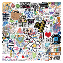 TaiLiHaile 110pcs science stickers pack for laptop decoration and inspiration.