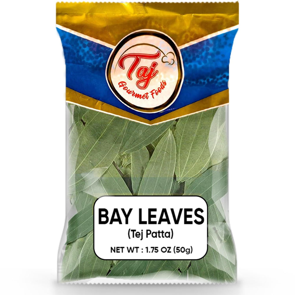 TAJ Gourmet Bay Leaves bottle pour enhances soups with rich aroma