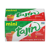 Tajin Clasico mini display front with 40 bottles for on-the-go flavor