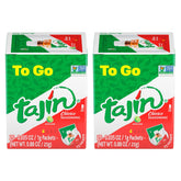 Tajín Clásico Chile Lime to-go packets in a two-pack for convenient on-the-go flavor.