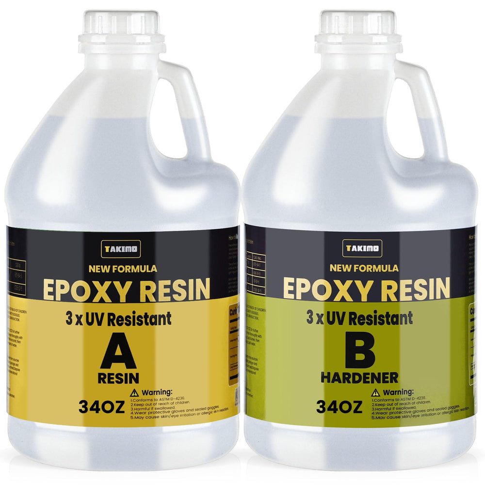 TAKIMO 68oz UV-resistant resin kit for coating surfaces with crystal clarity
