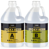 TAKIMO epoxy resin 1gal bottle for crystal-clear art coatings.