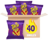Takis Fuego 40-count multipack front view, ideal for parties and on-the-go snacking.
