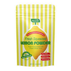 Talcufon Freshly Squeezed Lemon Powder bottle ready for refreshing drinks and snacks.