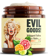 Tallow balm whipped honey jar offers deep moisture for skin.