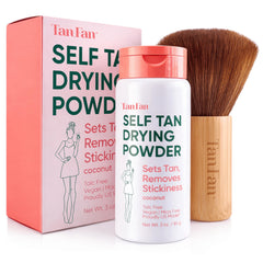 Tan Fan Self Tan Drying Powder Kit absorbs moisture for a smooth, even finish.