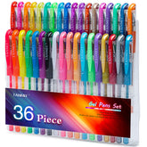 TANMIT 36 colors gel pens set in case for organized creativity.