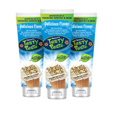 Tanner's Tasty Paste Vanilla Bling bottle pour, kid-friendly vanilla flavor and fluoride toothpaste.