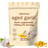 TANSPRESSO Primus aged garlic softgels bottle with odorless formula for daily immune support.