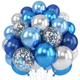 TAOYE blue and silver balloons set for stylish celebrations and photo-worthy decor.