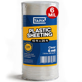 Tapix plastic sheeting ten-by-twenty-five cover protects surfaces from dust and spills for painting