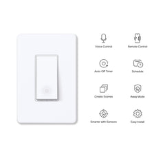 Tapo S500 wall-plate installation demonstrating neutral wiring compatibility.