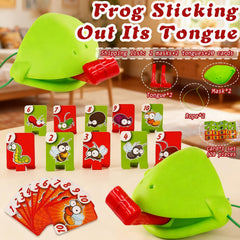 Frog Mask with Blow Tongue target cards stand for scoring.