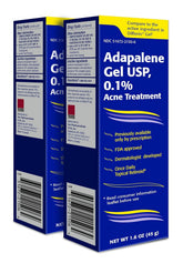 TARO Adapalene zero-point-one-percent gel bottle for nightly acne management