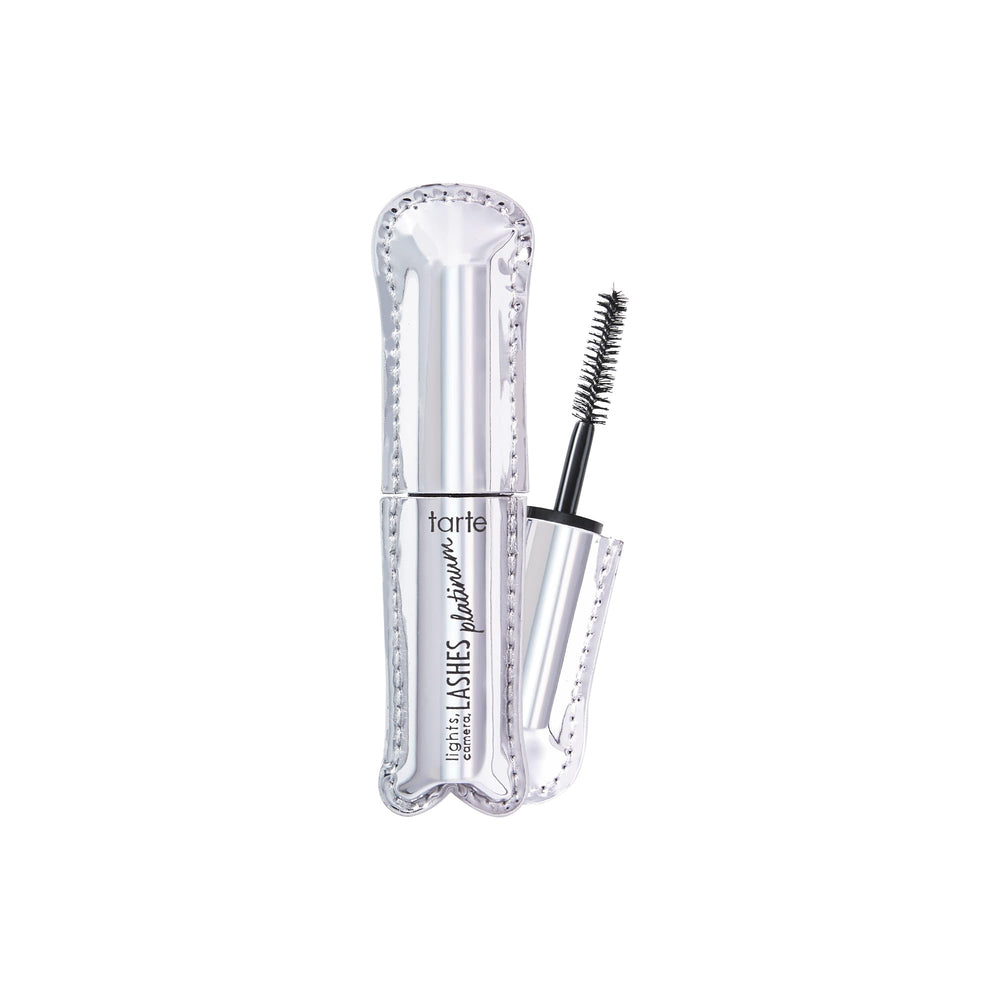 tarte Lights, Camera, Lashes Platinum Mascara wand with volumizing bristles.