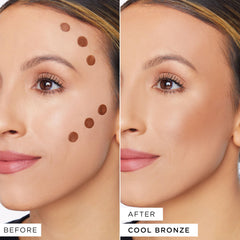 tarte sculpt tape dot and blend around cheeks for balanced facial definition
