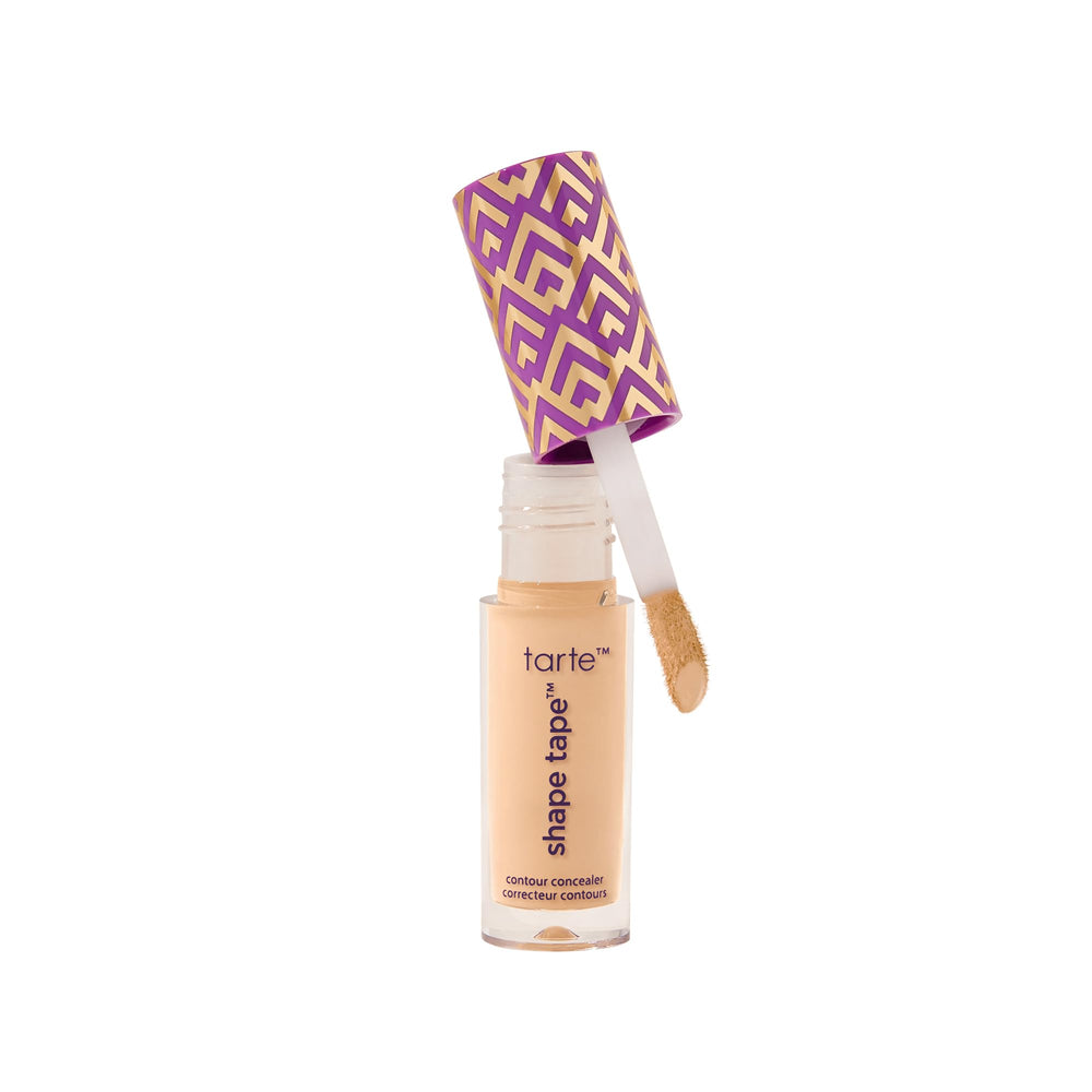 The tarte Shape Tape Concealer tube front view shows full-coverage results.