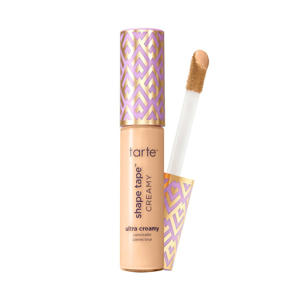 Tarte Shape Tape Creamy Concealer bottle close-up shows hydrating coverage for the under-eye area.
