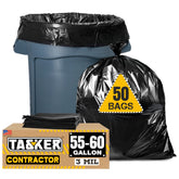 Tasker 55gal open-top contractor bag for on-site debris collection