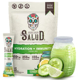 Taste Salud 2-in-1 hydration packets ready to mix for on-the-go hydration.