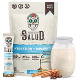 Taste Salud horchata hydration packet ready to mix in water for flavor and hydration.