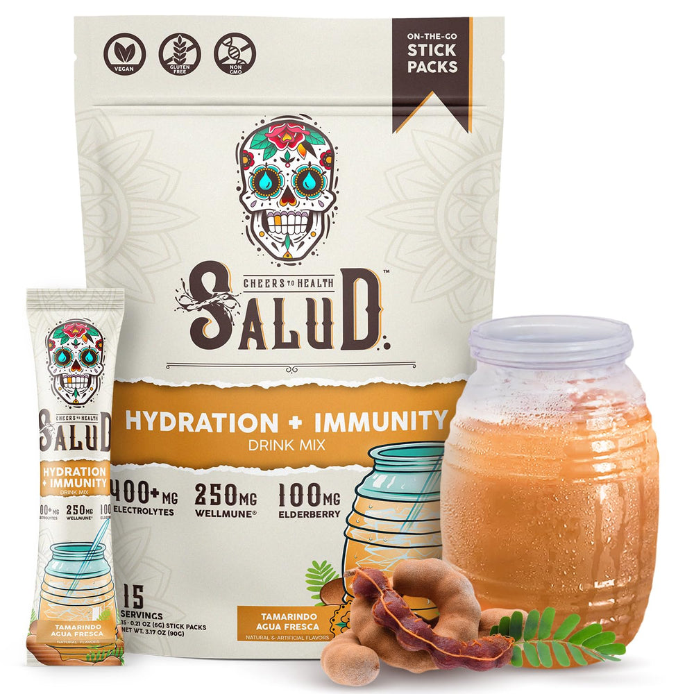 Taste Salud tamarind hydration packets for on-the-go hydration.