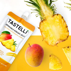 Ingredients label for Tastelli konjac jelly collagen gluten-free formula