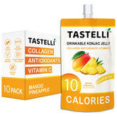 Tastelli konjac jelly collagen mango pineapple pouch for on-the-go snacking