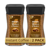 Taster's Choice French Roast instant coffee two-jar pack for quick mornings.
