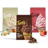 TASTI chocolate protein ice cream mix pint for a creamy, high-protein treat.