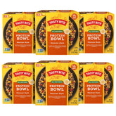 Tasty Bite Mexican Protein Bowl ready-to-eat with colorful beans and rice.