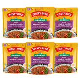 Tasty Bite Organic Madras Lentils pack – ready to heat for a quick vegan meal.