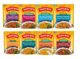 Tasty Bite variety pack entrée assortment featuring Madras Lentils and more for quick dinners.
