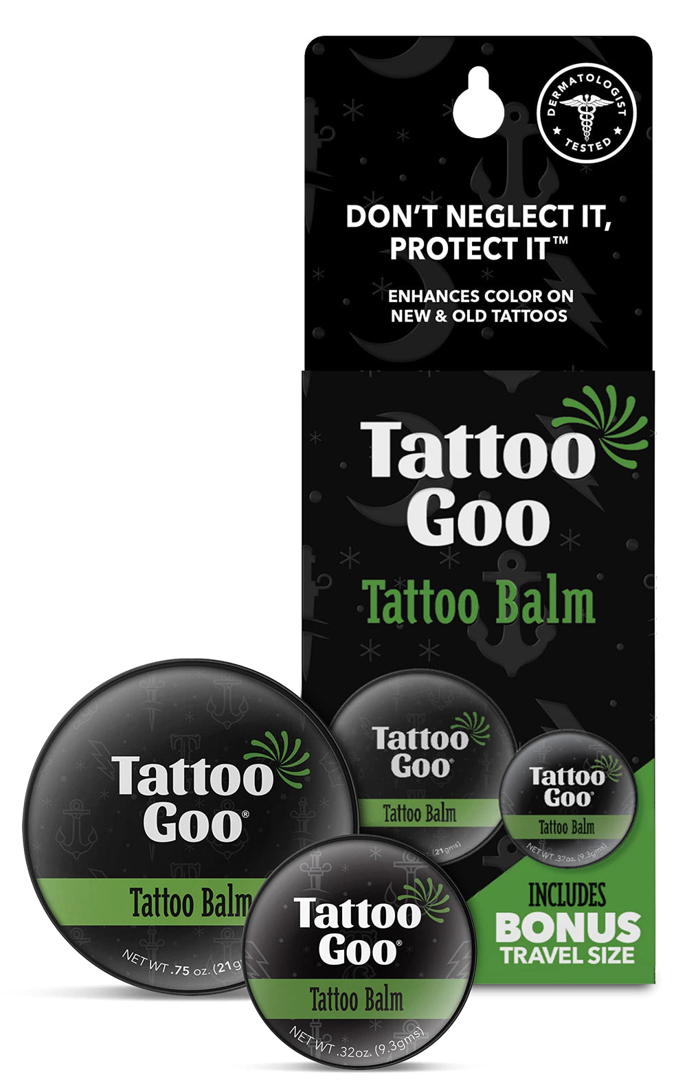 Tattoo Goo Travel Duo packaging ready for on-the-go aftercare.