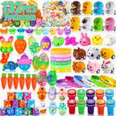 Taulaap 132-piece Easter filler kit for varied egg hunts.