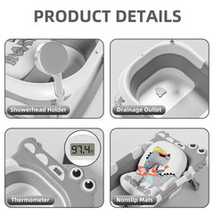 Tavlshero detachable cushion offers soft head and neck support during baths.