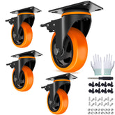 TAYLOON 4-inch heavy-duty caster wheels set of 4 for moving heavy workbenches and carts.