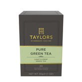 Taylors of Harrogate Pure Green Tea bag emitting delicate aroma for a fresh cup