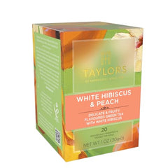 Taylors of Harrogate tea bag packaging, 20 individually wrapped bags for convenient brewing.